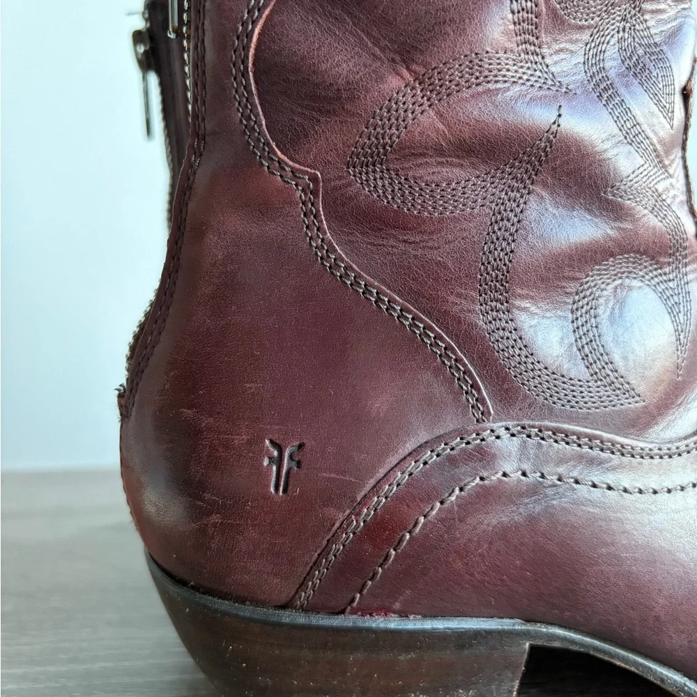 Frye Billy Short Embroidered Western Boots - Picture 2 of 7